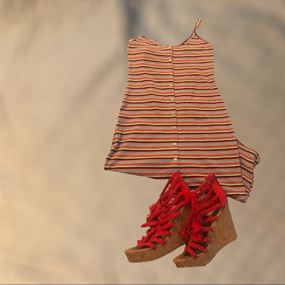 Multicolored fitted dress - Picture 2 of 2